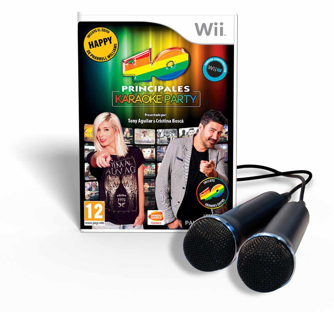 40 Principales Karaoke Party Bundle  2 Microfonos Wii